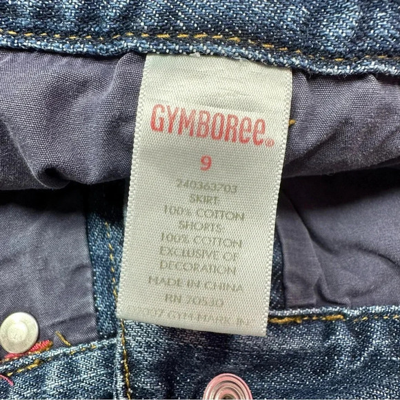 gymboree denim jean skirt with rainbow embroidery and sequins sz 9 2007 Y2K - Picture 4 of 6